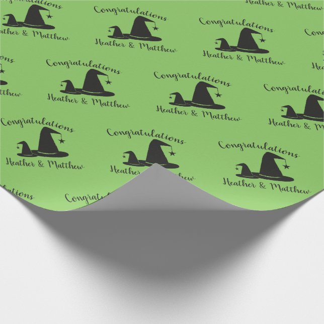 Papier Cadeau Baby shower Casquette sorcière Halloween (Coin)