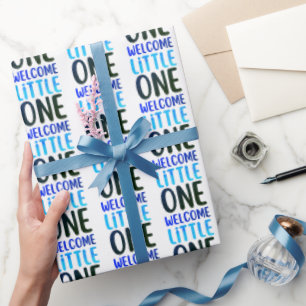 Papier Cadeau Baby shower coloré "Welcome Little One"