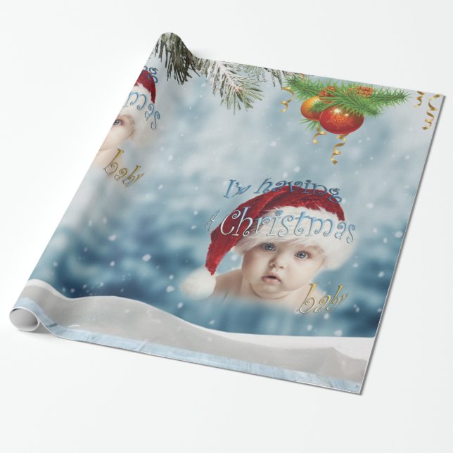Papier Cadeau Baby shower de Noël (Déroulé)