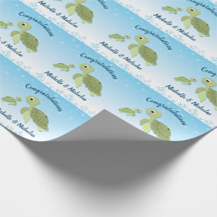 Papier Cadeau Baby shower de tortue de mer Co-Ed Genre Neutre