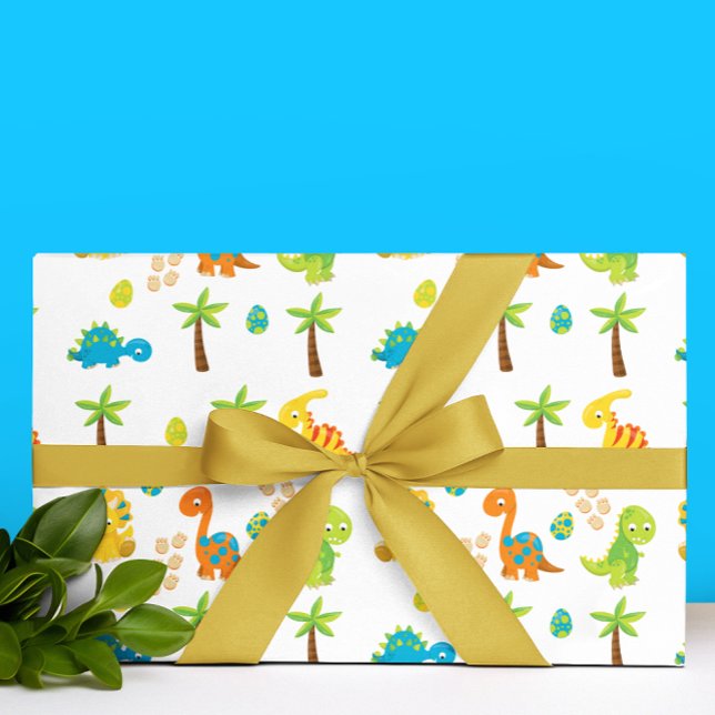 Papier Cadeau Baby shower Dinosaur Jurassique (Créateur téléchargé)