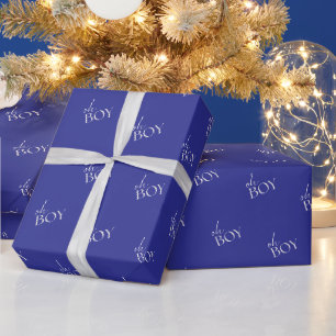 Papier Cadeau Baby shower garçon Blue Oh