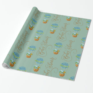 Papier Cadeau Baby shower joli Eléphant