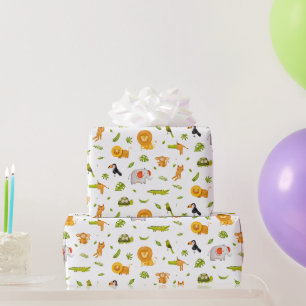 Papier Cadeau Baby shower Jungle Safari