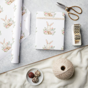 Papier Cadeau Baby shower lapin lapin mignonne