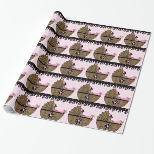Papier Cadeau Baby shower Leopard