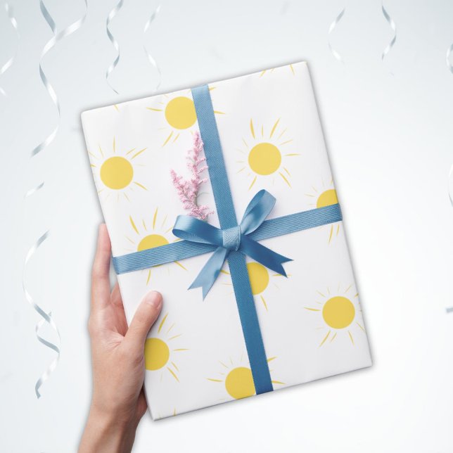 Papier Cadeau Baby shower Motif Sun simple (Créateur téléchargé)