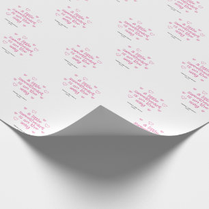 Papier Cadeau Baby Shower Rose Fille Chérie 