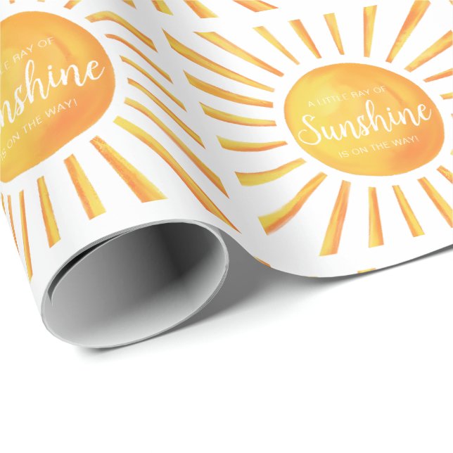 Papier Cadeau Baby shower solaire (Coin rond)