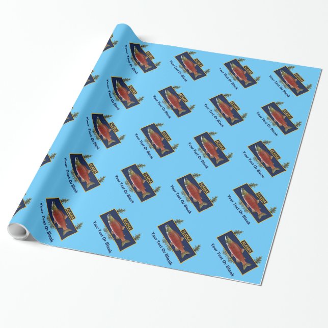 Papier Cadeau Badge du pêcheur de combat de l'Alaska (Déroulé)