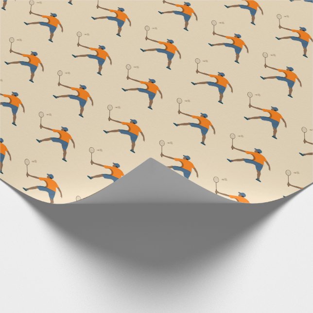 Papier Cadeau Badminton (Coin)