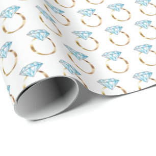Papier Cadeau Bague de fiançailles en diamant