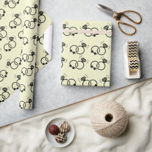 Papier Cadeau Bagues de fiançailles douces pour cadeaux de maria