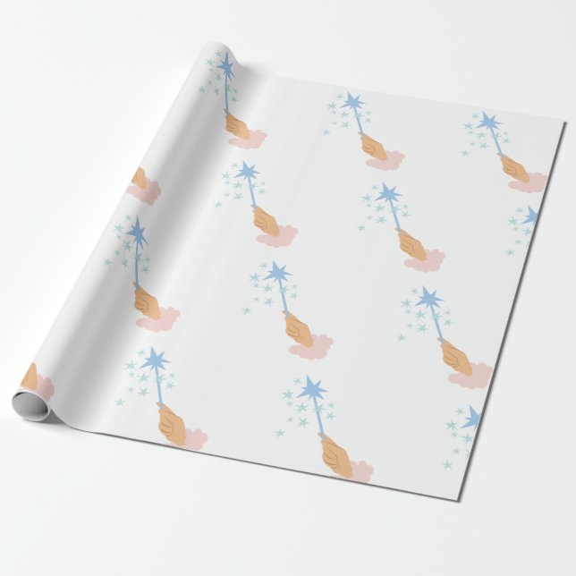 Papier Cadeau Baguette magique (Déroulé)