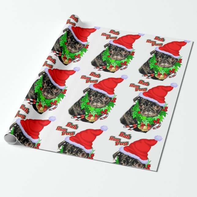 Papier Cadeau Bah Hum Carlin Noël (Déroulé)