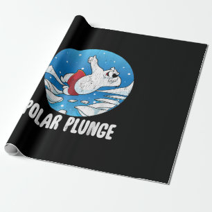 Papier Cadeau Bain d'hiver Polar Plunge Ice Jump Polar Ours Bain