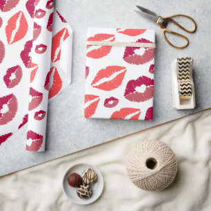Papier Cadeau Baiser de la Saint-Valentin adieu à Miss Shower de