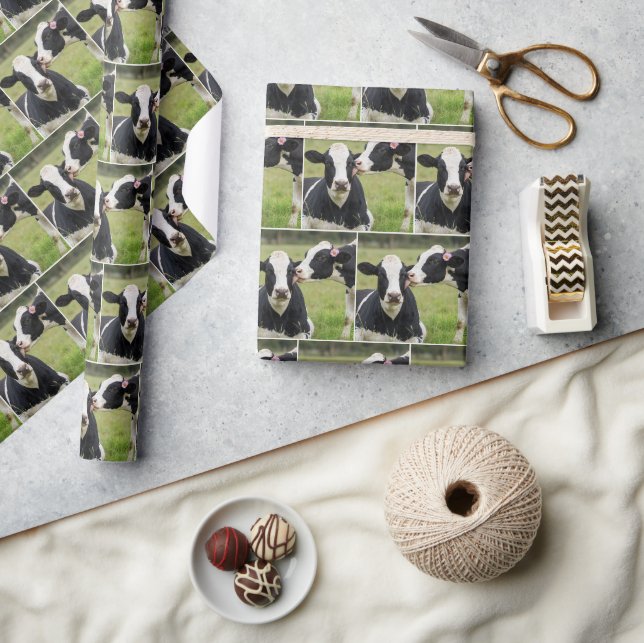 Papier Cadeau Baiser de vache Holstein (Artisanat)