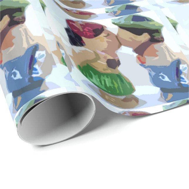 Papier Cadeau Baisers (Coin rond)