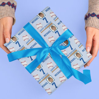 Papier Cadeau Bal De Baseball Heureux Anniversaire Photo
