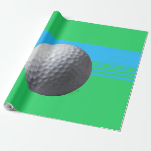 Papier Cadeau Bal de golf papier d'emballage brillant grand