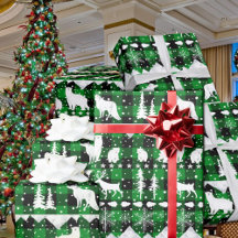 Baldaquin nordique Bison vert Plaid Animaux d'hive