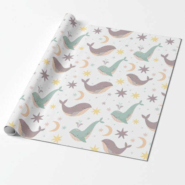 Papier Cadeau Baleine (Déroulé)
