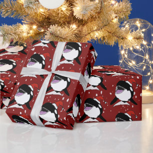 Papier Cadeau Baleine tueuse Orca Christmas