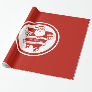 Papier Cadeau Balise cadeau de Noël rouge du Père Noël