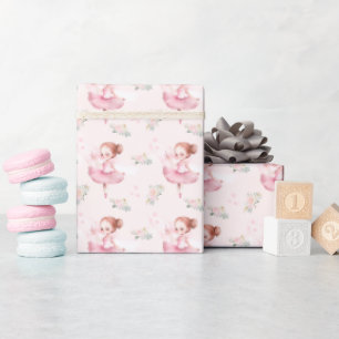 Papier Cadeau Ballerina ballet fille anniversaire cadeau papier 