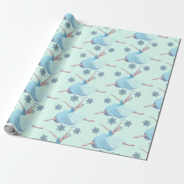 Papier Cadeau Ballerina Bnowflakes Ballerina (Déroulé)