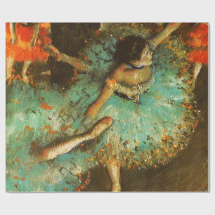 Papier Cadeau Ballerina Dance Green Dancer Edger Degas Peinture