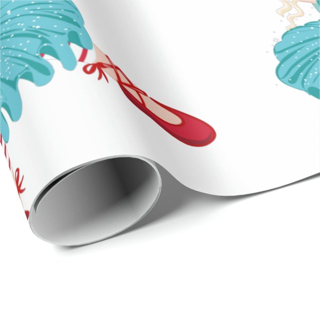 Papier Cadeau Ballerina de Noël (Coin rond)