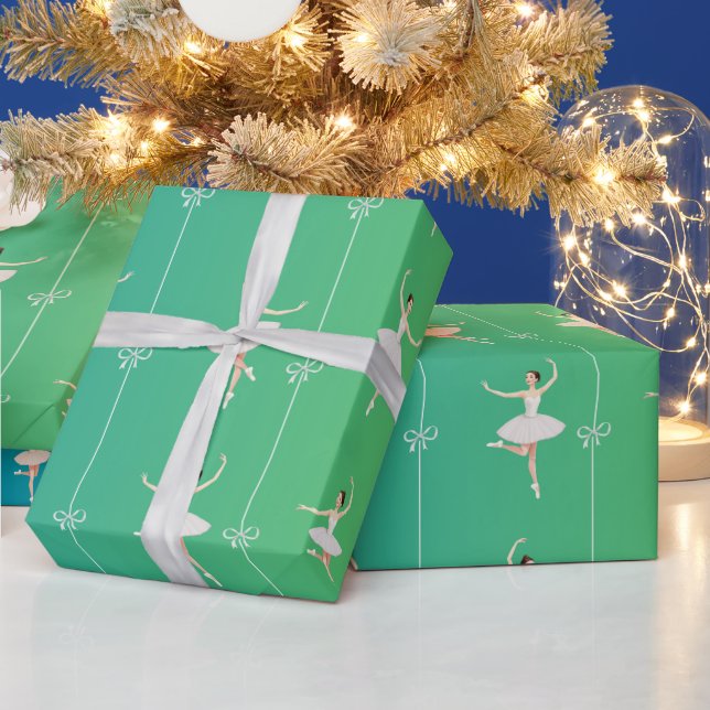 Papier Cadeau Ballerina Gift Papier Papier Fille Pour Noël (Vacances)