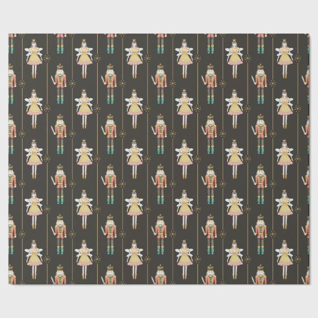 Papier Cadeau Ballerina Gold Vintage Noël (Couture)