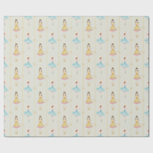 Papier Cadeau Ballerina Vintage Noël