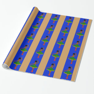 Papier Cadeau Ballerine de Noël de Cutie de cacao (Kiara)