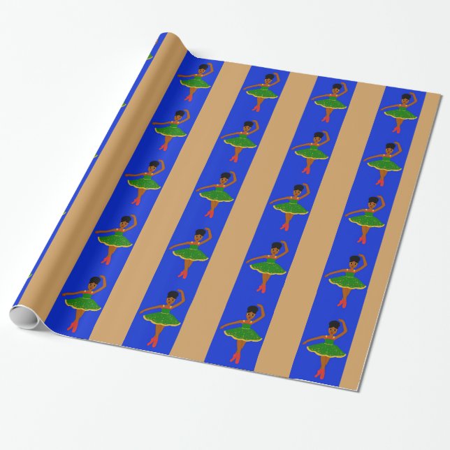 Papier Cadeau Ballerine de Noël de Cutie de cacao (Kiara) (Déroulé)