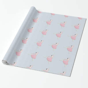 Papier Cadeau Ballerine rose