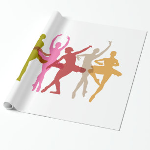 Papier Cadeau Ballerines colorées de danse