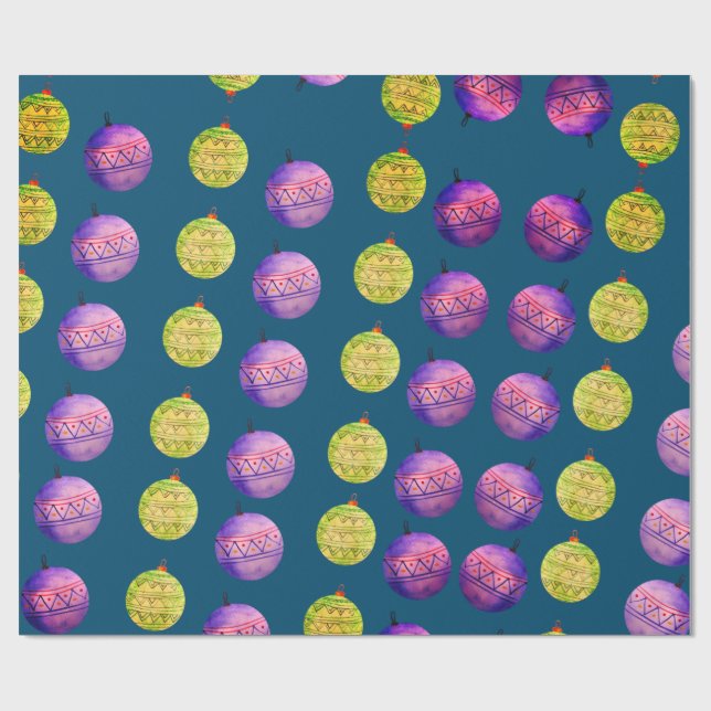 Papier Cadeau Balles de Décor (Plat)