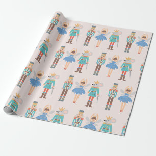 Papier Cadeau Ballet Casse-Noisette minimaliste moderne