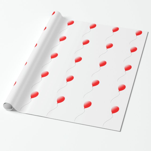 Papier Cadeau Ballon rouge (Déroulé)