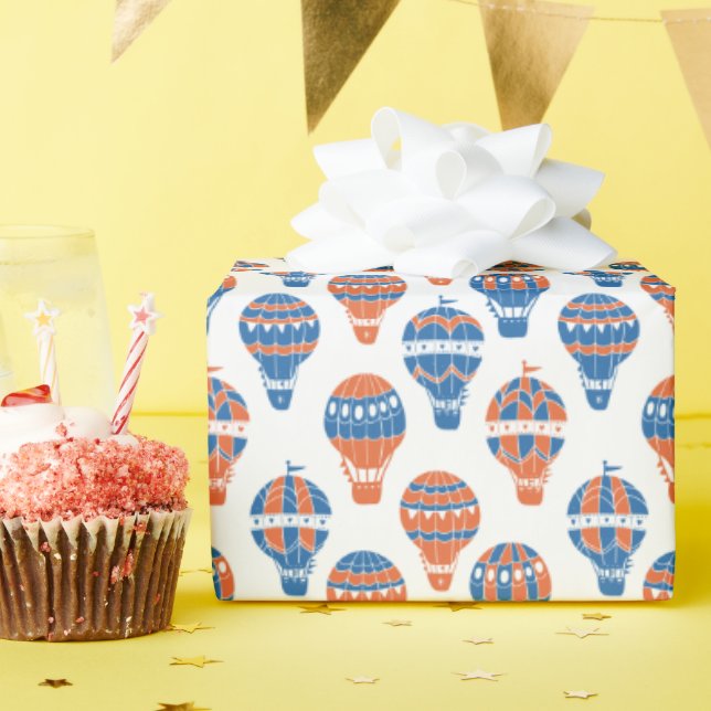 Papier Cadeau Ballons à air chaud pour les enfants mignons Steam (Fête d'anniversaire)