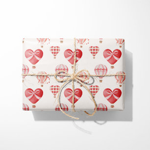 Papier Cadeau Ballons à air chaud Valentine
