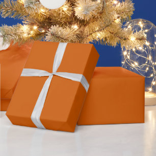 Papier Cadeau Bambou, Orange rouillé, couleur solide