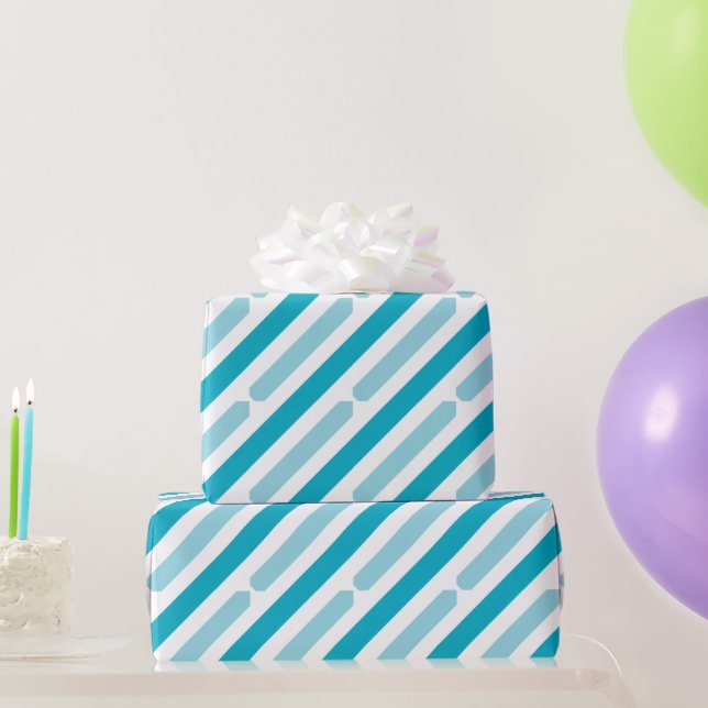 Papier Cadeau Bande à deux tons (Cadeaux de fête)