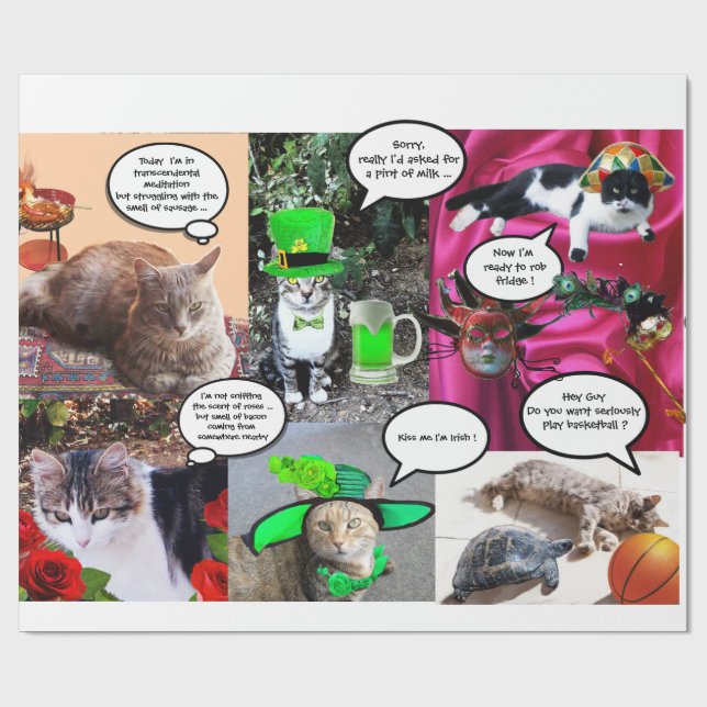 PAPIER CADEAU BANDE-BANDE AMUSANTE DE CHAUSSURES DE DISCUSSION (Plat)