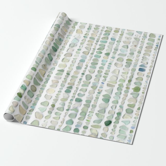 Papier Cadeau Bande de verre de mer (Déroulé)