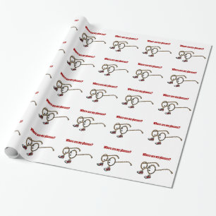 Papier Cadeau Bande dessinée perdue géniale de lunettes